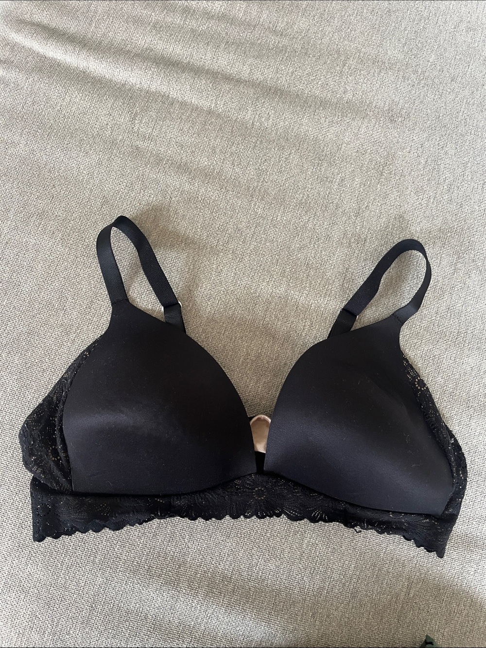 Aerie Black Lace Trim Wireless Bra